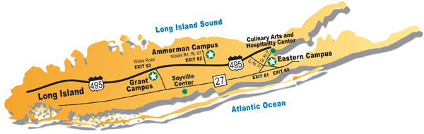 LongIsland Map with Campus Locations