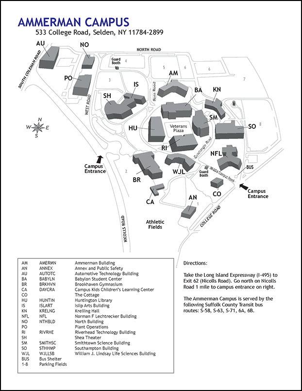 Ammerman Campus Map