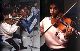 Violinist and Orchestra